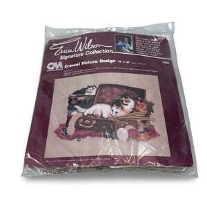 VTG Columbia-Minerva Erica Wilson 43173 Crewel Picture Needlepoint Kit 14"x18"
